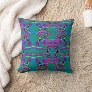 bright blue abstact pillow