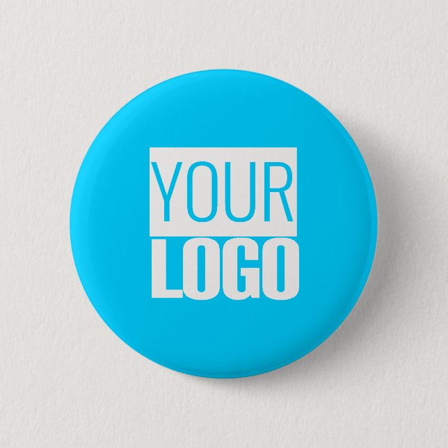  bright blue - add your  logo  button (Front)
