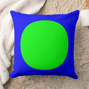 Bright Blue and Green Color Decorative Throw Pillow