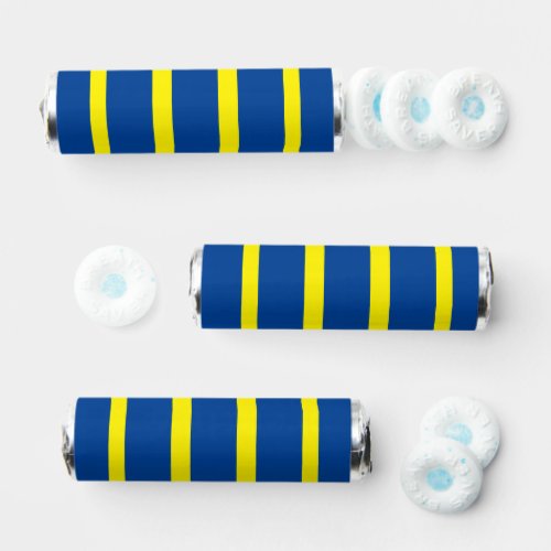 Bright Blue and Yellow Breath Savers Mints