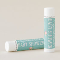 Bright Blue Baby Shower Lip Balm