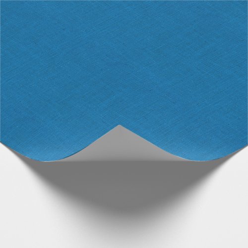 Bright Blue Burlap Texture Wrapping Paper