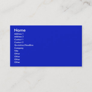 Bright Blue Business Card
