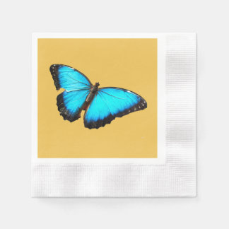Bright blue butterfly napkins