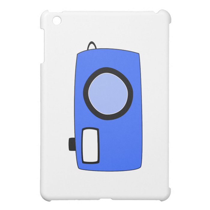 Bright Blue Camera. On White. Cover For The iPad Mini