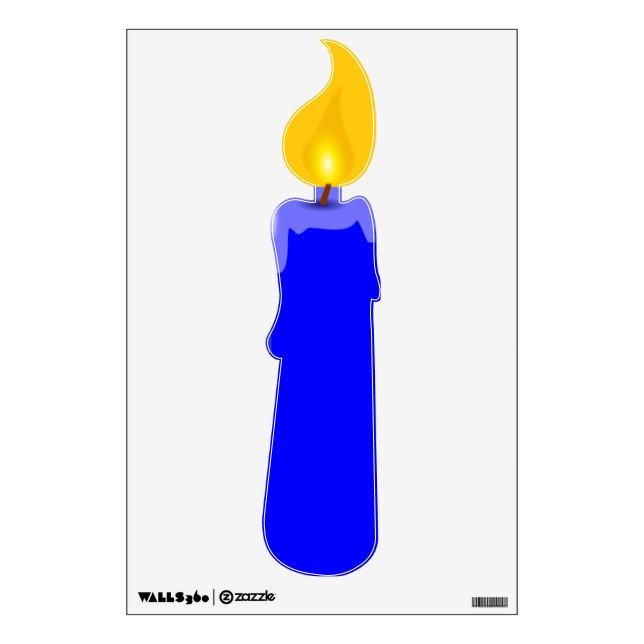 Bright Blue Candle Wall Decal (Front)