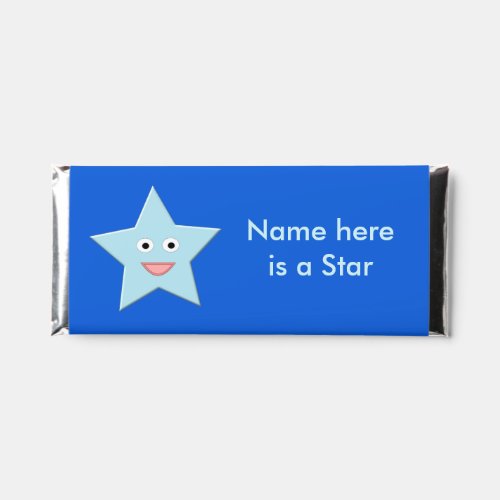 Bright Blue Celebration Star Custom Reward Hershey Bar Favors