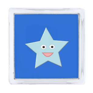 Bright Blue Celebration Star Lapel Pin