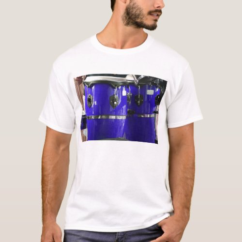 Bright blue conga drums photo T_Shirt