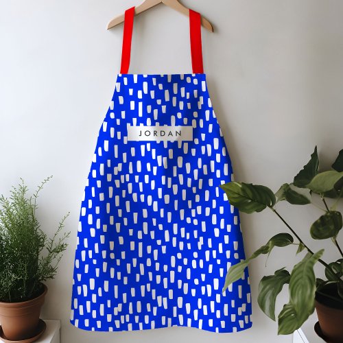 Bright Blue Dashing Apron