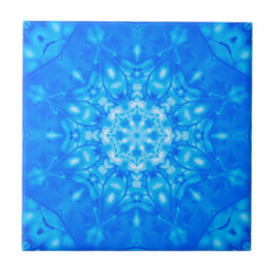 Bright Blue Eye-Catching Backsplash Pattern  Ceramic Tile