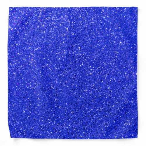 Bright blue glitter bandana