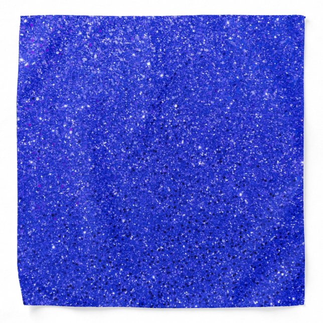 Bright blue glitter bandana (Front)