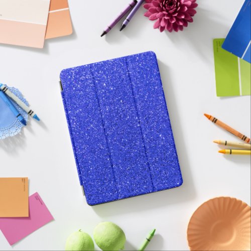 Bright blue glitter iPad air cover