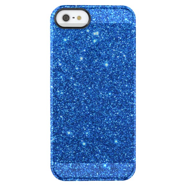 Bright Blue Glitter Sparkles Uncommon iPhone Case (Back)