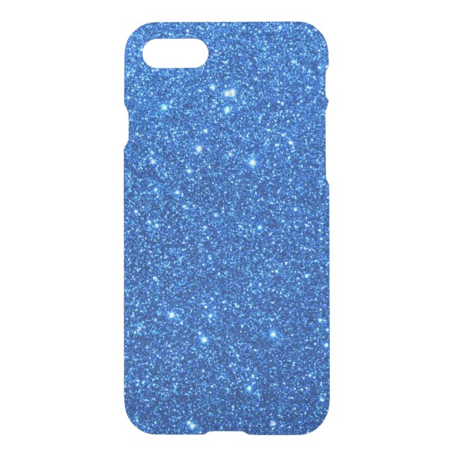 Bright Blue Glitter Sparkles Uncommon iPhone Case (Back)