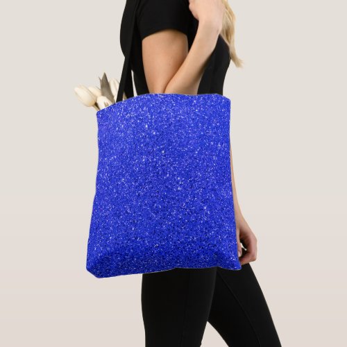 Bright Blue Glitter Tote Bag