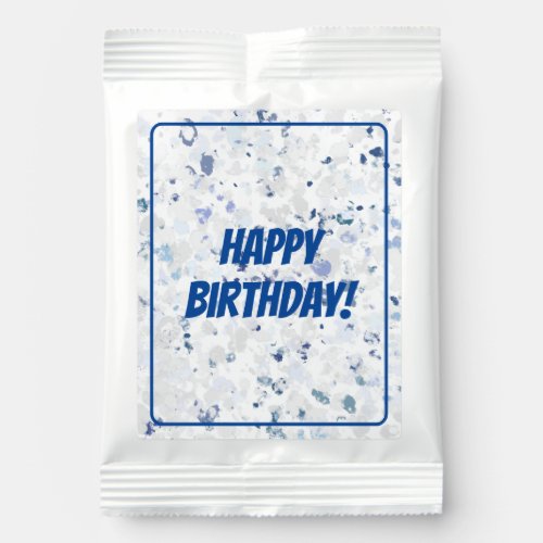 Bright Blue Gray Splatter Happy Birthday Lemonade Drink Mix