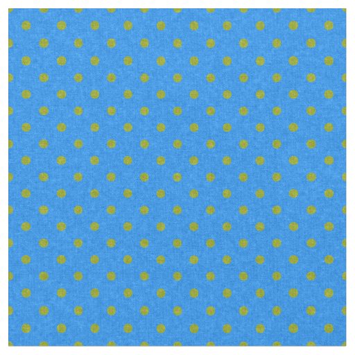 Bright Blue & Green Polka Dotted Fabric