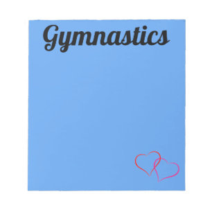 Bright Blue GYMNASTICS NOTEPAD