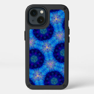 Bright Blue Hexagon Kaleidoscope Pattern Speck iPhone 13 Case