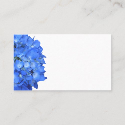 Bright Blue Hydrangea Floral Blank Place Cards