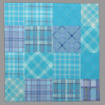 Bright Blue Madras Plaid Napkin