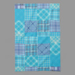 Bright Blue Madras Plaid Towel