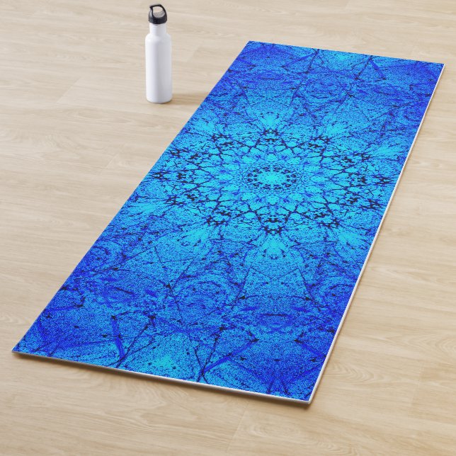 Bright Blue Mandala Yoga Mat (In Situ)