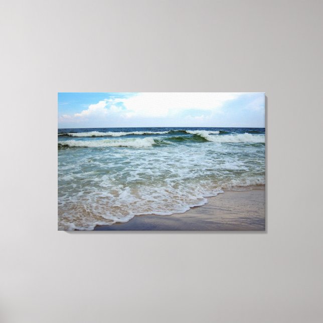 Bright Blue Ocean 1 Canvas Print (Front)