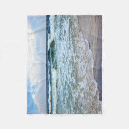 Bright Blue Ocean Waves Fleece Blanket | Zazzle