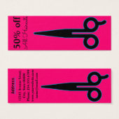 Bright Blue Outlined Scissor Promotion Coupon (Front & Back)