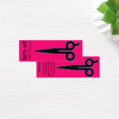 Bright Blue Outlined Scissor Promotion Coupon (Desk)