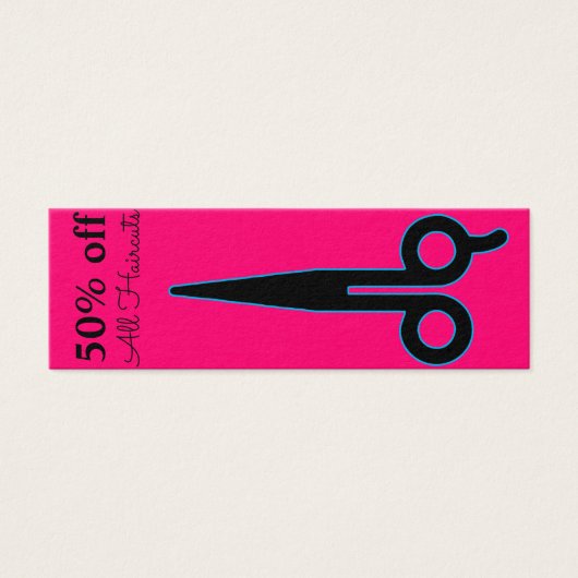 Bright Blue Outlined Scissor Promotion Coupon (Front)