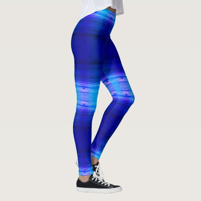 Bright blue patterned leggings (Right)