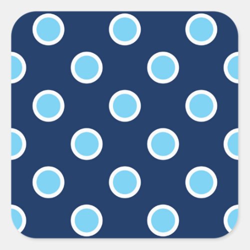 Bright Blue Polka Dots on Navy Envelope Seals