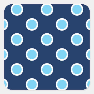 Bright Blue Polka Dots on Navy Envelope Seals