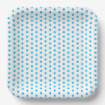 Bright Blue Polka Dots Preppy Multi use Paper Plates