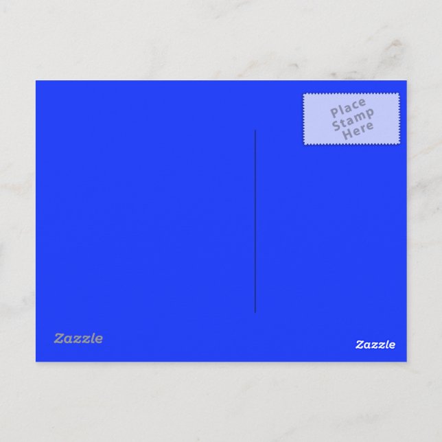 Bright Blue Postcard (Back)