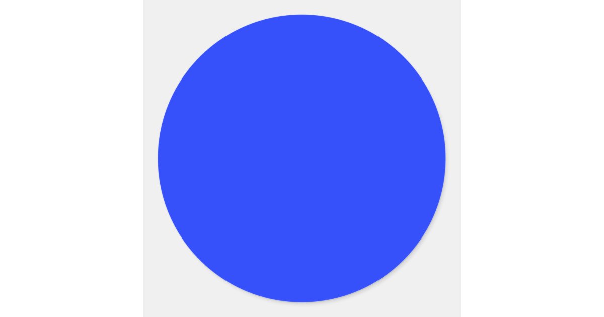 Bright Blue Round Sticker | Zazzle