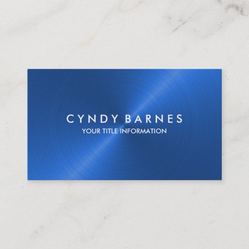 Customizable Blue Sheen Business Card