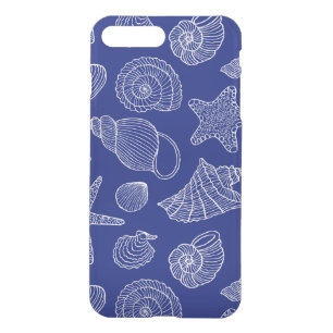 Bright Blue Shell Pattern iPhone 8 Plus/7 Plus Case