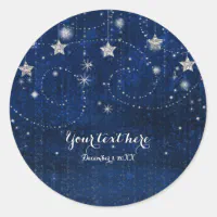 Pretty Aqua Blue Sparkly Glitter Star Sticker, Zazzle