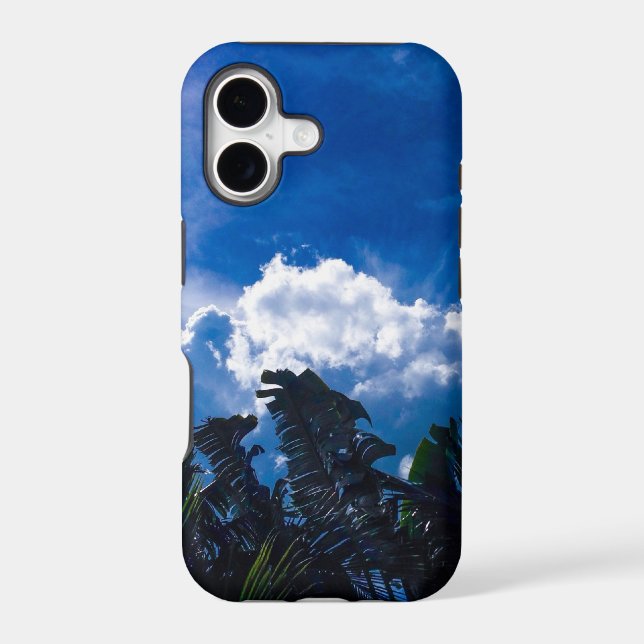 Bright Blue Sky With Clouds Iphone Case (Back)
