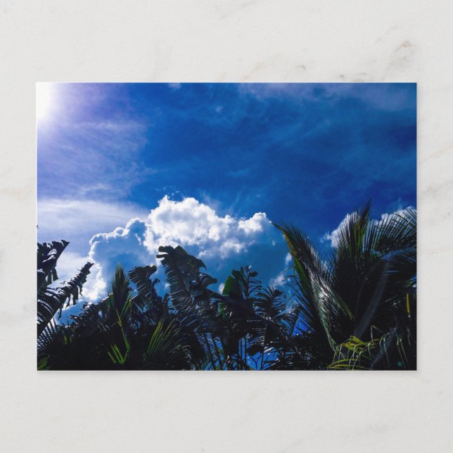 Bright Blue Sky With Clouds Postcard (Front)
