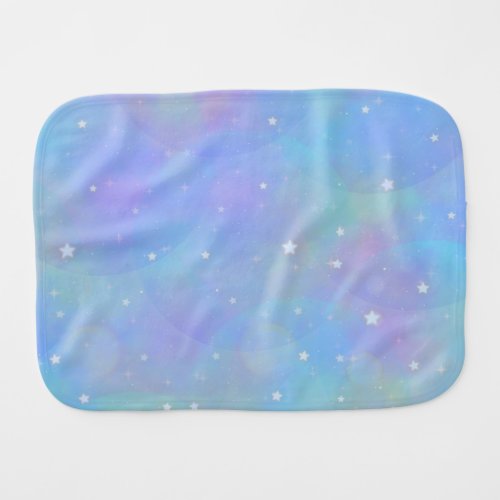 Bright Blue Sky with Stars and Clouds Burp Cloth
