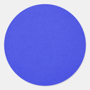 Bright blue, solid color, classic round sticker