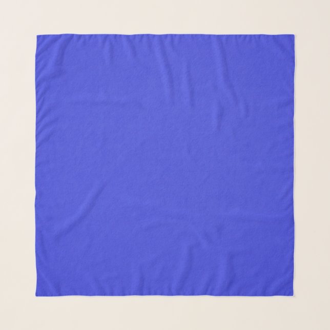 Bright blue solid color scarf (Front)