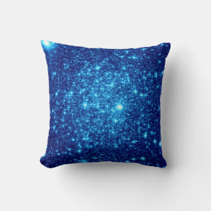 Bright Blue Stars Pillow