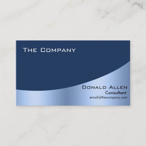 Bright Blue Steel Metal Professional Elegant Business Card Templates